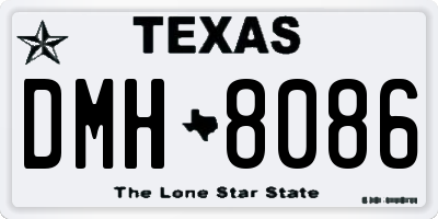TX license plate DMH8086