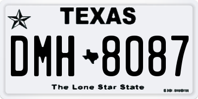 TX license plate DMH8087
