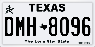 TX license plate DMH8096