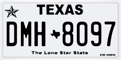 TX license plate DMH8097