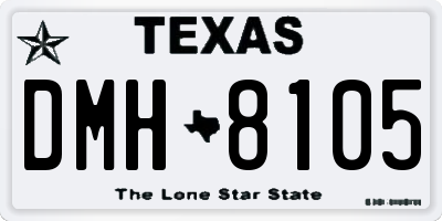 TX license plate DMH8105