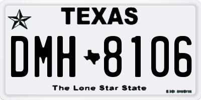 TX license plate DMH8106