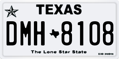 TX license plate DMH8108