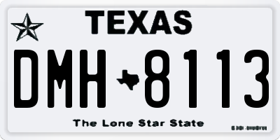 TX license plate DMH8113