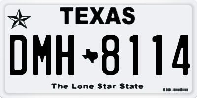 TX license plate DMH8114