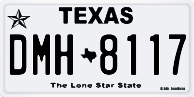 TX license plate DMH8117