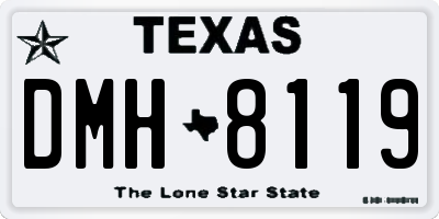 TX license plate DMH8119