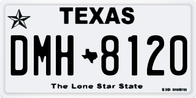TX license plate DMH8120