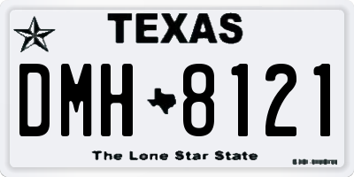 TX license plate DMH8121