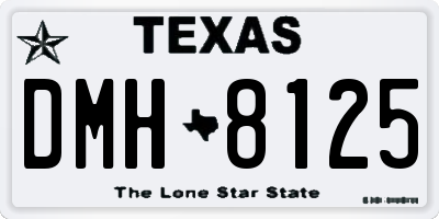 TX license plate DMH8125