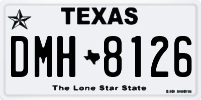 TX license plate DMH8126