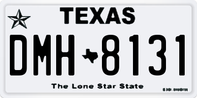 TX license plate DMH8131