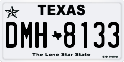 TX license plate DMH8133