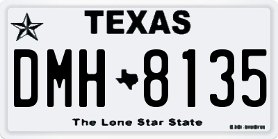 TX license plate DMH8135