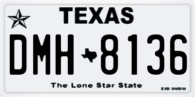 TX license plate DMH8136