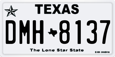 TX license plate DMH8137