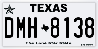 TX license plate DMH8138