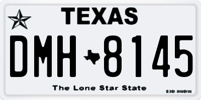 TX license plate DMH8145