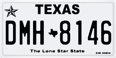 TX license plate DMH8146