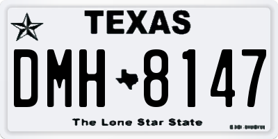 TX license plate DMH8147