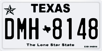 TX license plate DMH8148