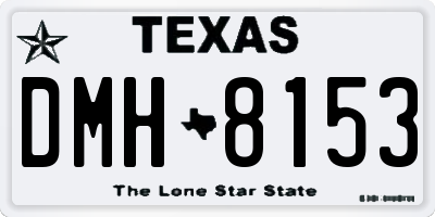 TX license plate DMH8153