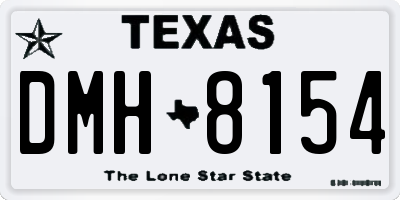 TX license plate DMH8154