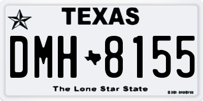 TX license plate DMH8155