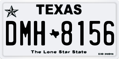 TX license plate DMH8156