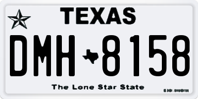 TX license plate DMH8158