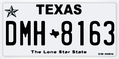 TX license plate DMH8163