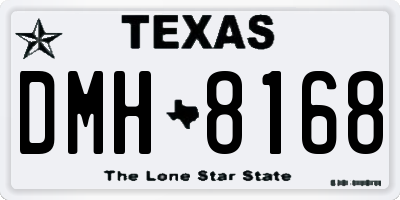 TX license plate DMH8168