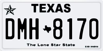 TX license plate DMH8170