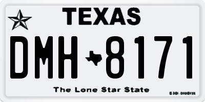 TX license plate DMH8171