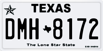 TX license plate DMH8172