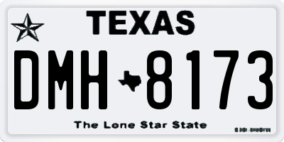 TX license plate DMH8173