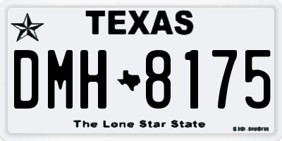 TX license plate DMH8175