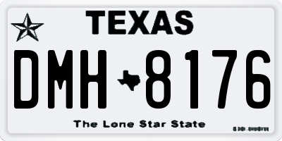 TX license plate DMH8176