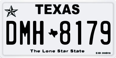 TX license plate DMH8179