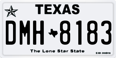 TX license plate DMH8183