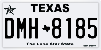 TX license plate DMH8185