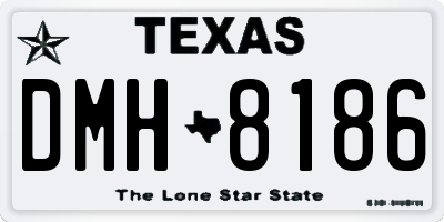 TX license plate DMH8186