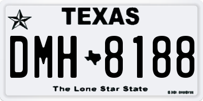 TX license plate DMH8188