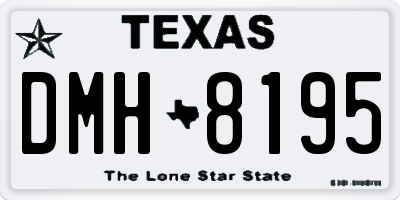 TX license plate DMH8195