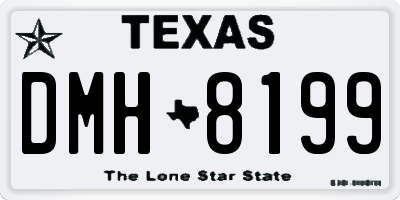 TX license plate DMH8199
