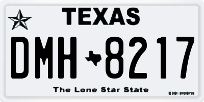 TX license plate DMH8217