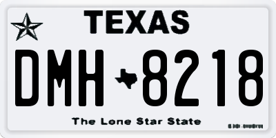 TX license plate DMH8218