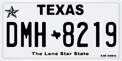 TX license plate DMH8219