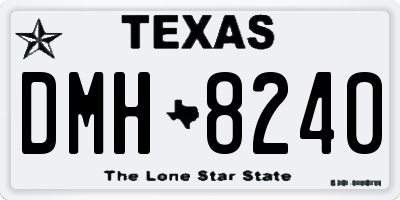 TX license plate DMH8240