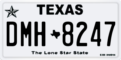 TX license plate DMH8247
